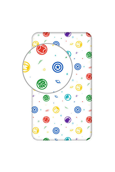 AVENGERS Cearșaf cu mânere Symbols 90x200 cm