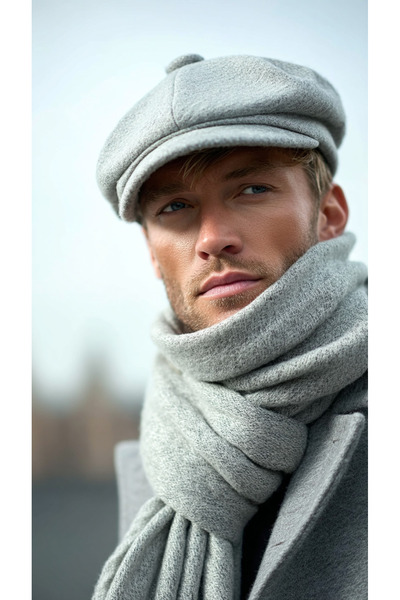 LAGRANZE Men's Classic Italian Baretta Hat – Woolen Cap with Elastic Back