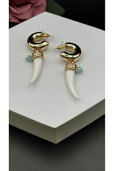 SK aksesuar أقراط Vip متدلية من قطارة الفيل الأبيض