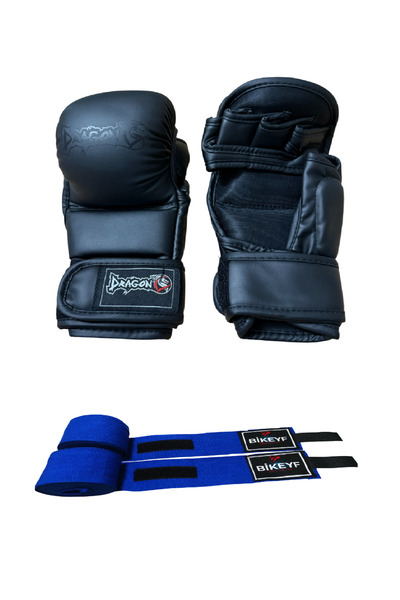 Dragondo MMA Eldiveni Kaplumbağa serisi Gloves Giftoom Bandaj 2"Lİ Profesyonel Set |