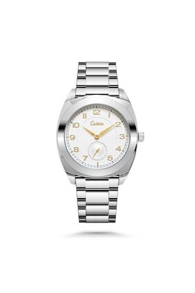 catera Men's watch with silver-colored numbers and steel