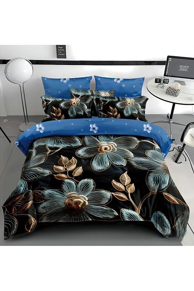 CHIRASO CHIRASO Bedding, Finet 5D Identical to the picture, ELASTIC Sheet 180x200+25cm, Duvet Cover, 2 Pillowcases