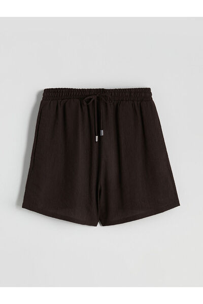 LC Waikiki Quality Parts from Celebi Store |   Textured Women's Shorts with Elastic Waist