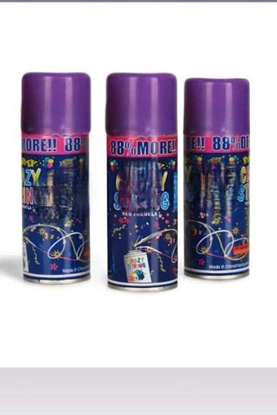 Generic Color String Spray for Parties – Color Purple – Safe and Fun for Kids