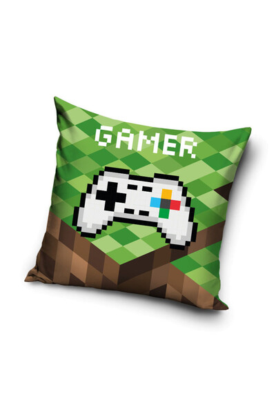 GAMER Față de pernă din catifea Blocks 40x40 cm