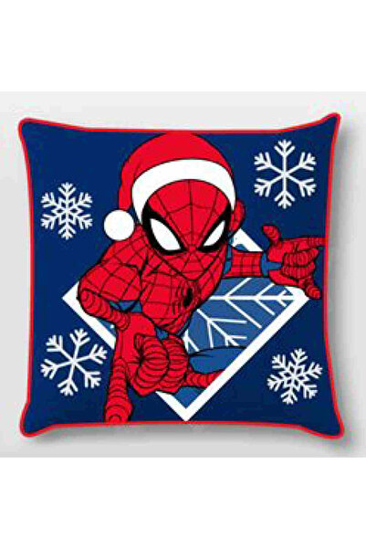 Christmas Față de pernă decorativă Spiderman fulgi de zăpadă 40x40 cm catifea
