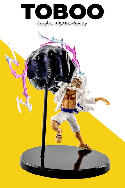 shop One Piece Monkey D. Luffy Gear 5 Action Figure - Chibi Luffy a Black Fist Anime Figure 12cm