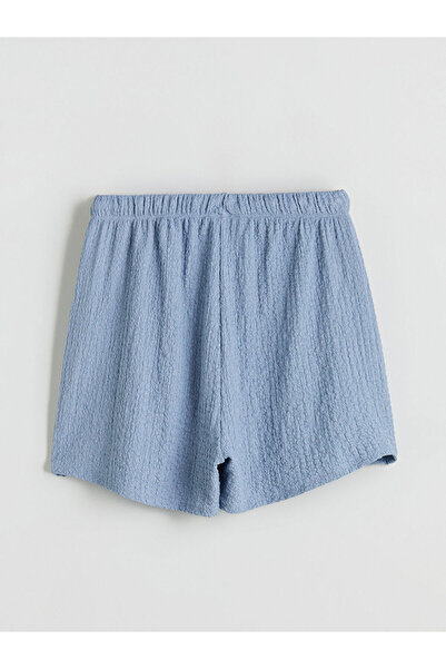 LC Waikiki Textured Women's Shorts with Elastic Waist