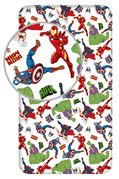 AVENGERS Cearșaf cu fermoar alb 90x200 cm