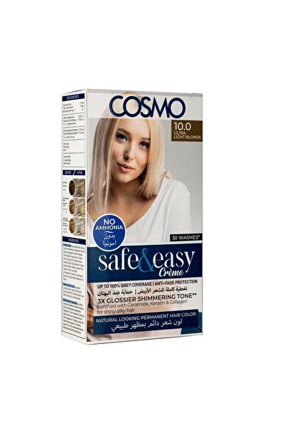 Cosmo صبغة شعر دائمة خالية من الأمونيا أشقر فاتح للغاية