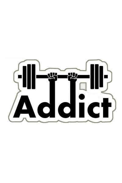 Generic GYM Addicted Sticker - Small Size Phone Sticker