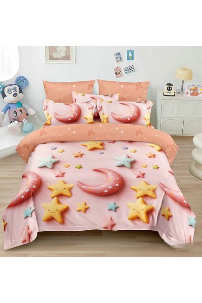 CHIRASO CHIRASO Bedding, Finet 5D Identical to the picture, ELASTIC Sheet 180x200+25cm, Duvet Cover, 2 Pillowcases