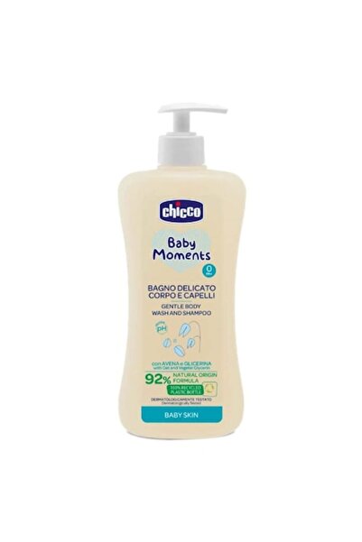 Chicco 2-in-1 Tear-Free Shower Gel and Shampoo Baby Moments, 500 ml, 0 months+