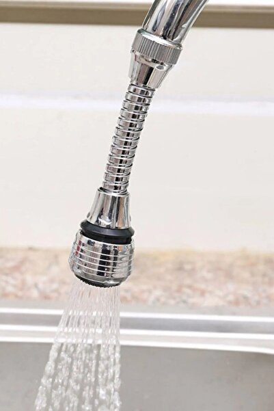 SUVİA Turbo Flex Esnek Musluk Başlığı 360° Döner 2 Kademeli Su Tasarruflu Ayarlanabilir Hortum Ucu Aparat