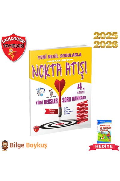 Çalışkan Arı Yayınları 4. Sınıf Nokta Atışı Tüm Dersler Soru Bankası - Yeni B...