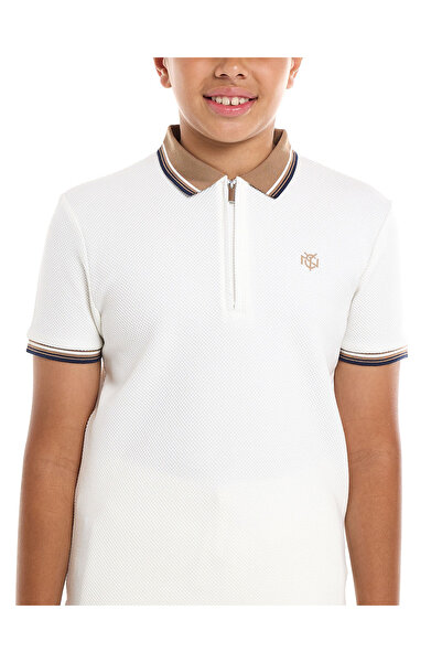 R&B Textured Polo T-Shirt and Shorts Set