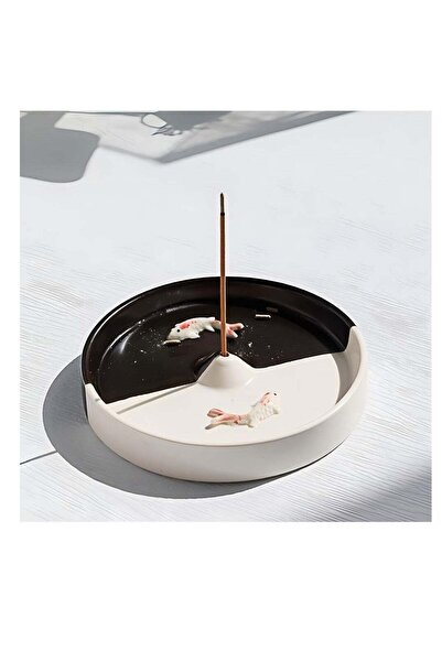 Generic Excefore Incense Holder, Modern Minimalist Circular Incense Burner, Incense-Stick Holder for Cone o