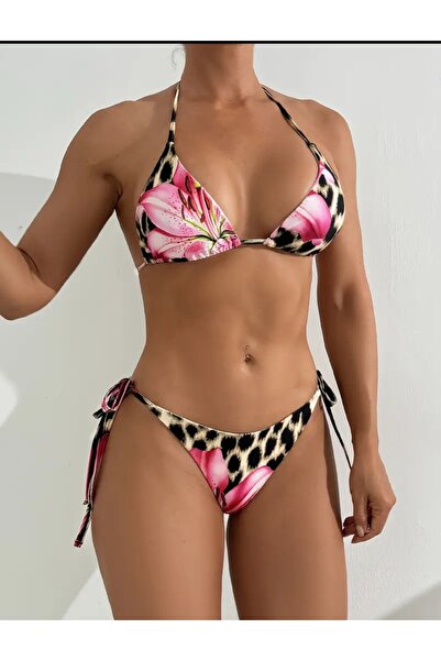 ŞAHPERA BUTİK Rosen Bikini Pareo Set