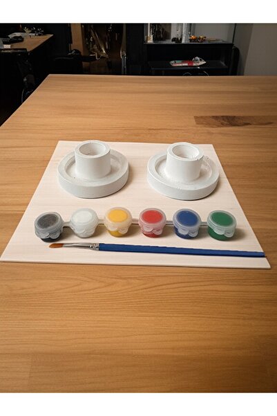 magnocandles Şamdan mumluk 2’li boyanabilir hobi kendin boya