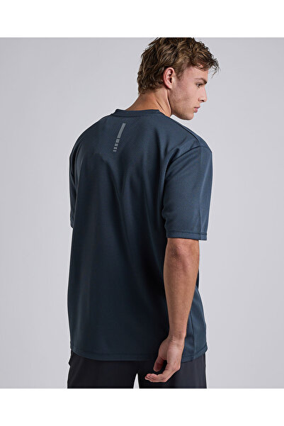 R&B Logo Detail Active T-Shirt with Short Sleeves