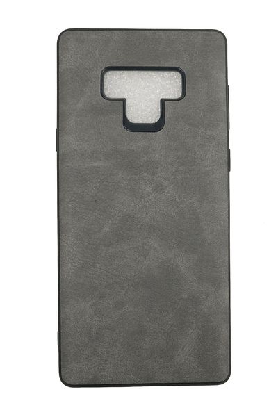 OEM Case compatible with Samsung Galaxy Note 9, high quality, imitation leather, Gray