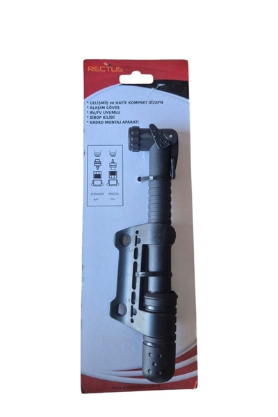 ZAFER TİCARET Bisiklet lastik şişirme pompası mini ince+kalın uçlu