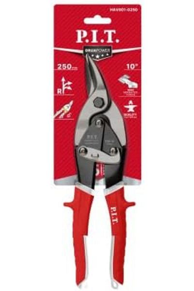 PİT Metal Sheet Scissors (10 inches) Right Hand (DRAU POWER) Heavy Duty/HAVS01-0250