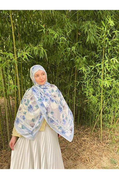 de LUNA Asmin Desen Soft Şal - Turkuaz