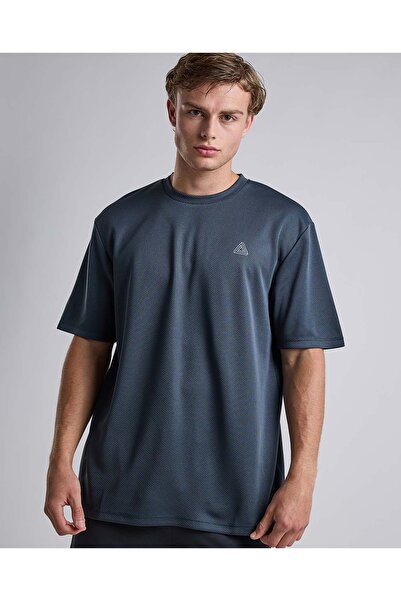 R&B Logo Detail Active T-Shirt with Short Sleeves