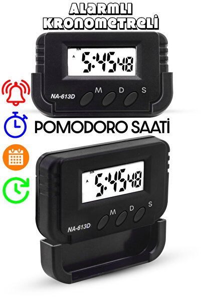 Telvesse 2li SET Şarjlı Masa Lambası + Kronometreli Öğrenci Saati MOD Ayarlı Ders Çalışma Okuma Lambası 7032B