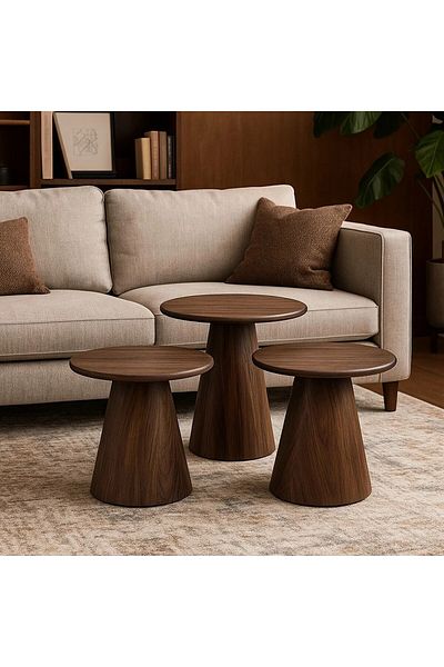 Vi Markets Luna Wood Set - Brown
