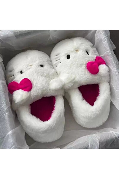 weywot Рожеві м'які пухнасті тапочки Hello Kitty