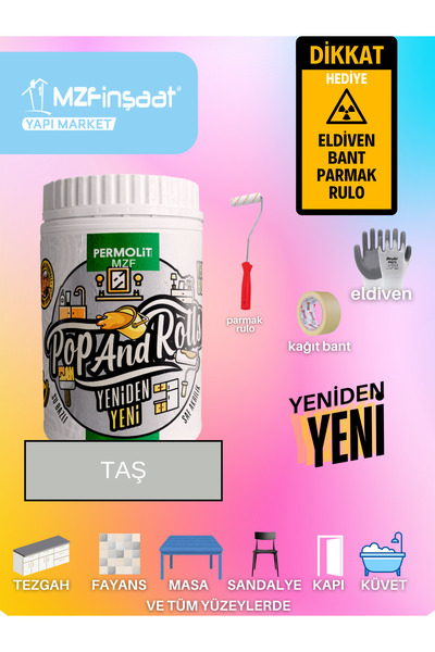 MZF PERMOLİT Yeni Nesil Dönüşüm Boyası Beyaz - Dolap-fayans-cam-plastik-ahşap...