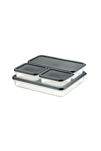 Se Yank Haus Tazekap 4-Piece Freezer Storage Container Set - Refrigerator, Food Organizer (2600ml, 1200ml, 2X500Ml)
