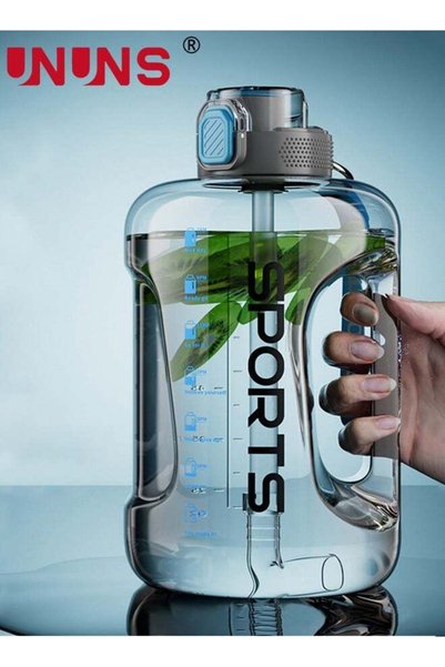 Generic Water Bottle With Time Marker,2.5L Water Bottle With Straw And One-To...