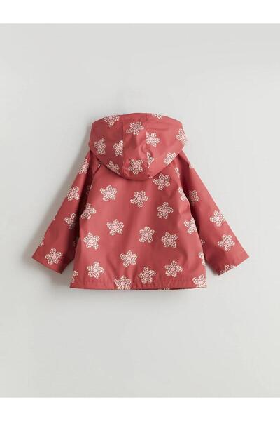 LC Waikiki Κοριτσίστικο παλτό LCW με κουκούλα με λουλούδια (W5)