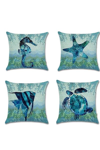 Generic أغطية وسائد يونيبيدينج للشاطئ، أغطية وسائد خارجية مزخرفة بطابع ساحلي ...