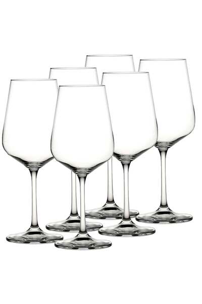 Generic Red Wine Glasses (Set of 6) Crystal Stemware 435ml(14.72 oz) Elegant ...
