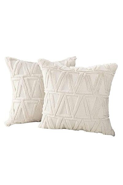 Generic غطاء وسادة بوكيلا من القطيفة ذات الوجه الواحد، عبوتان من وسادة مزخرفة...