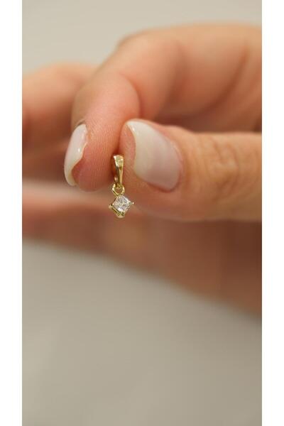 Jerie Gold Mini Tek Taş Kolye Ucu