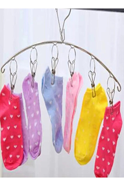 Raffine علاقة ملابس من الفولاذ المقاوم للصدأ على شكل منحني، 6 مشابك، فضية، 34...