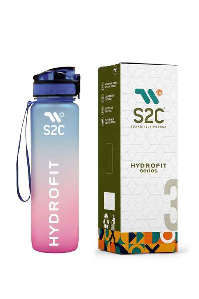 Generic Water Bottles 1L with Times to Drink and Straw, Motivational Water Bo...