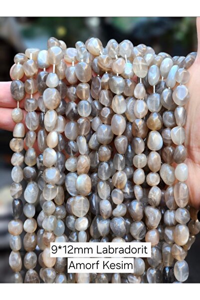 Altınsoy collection %100 Doğal Taş Amorf Kesim Labradorit Taşı Dize