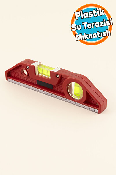 NZB Mıknatıslı Su Terazisi 21 Cm Plastik Hassas Ölçüm Hizalama Aleti Cihazı M...