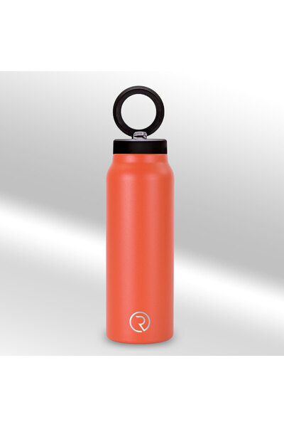 Sportsorigin MagSafe Insulated 32oz Water Bottle with Phone Holder, 360° Rotate, Hot 6H Cold 12H – Orange