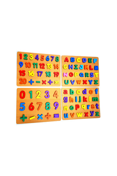 asmiat Fun Alphabet & Number Puzzle for Kids (Set 4)