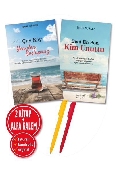 hayykitap Alfa Kalem+ EMRE GÜRLEK 2 KİTAP YENİ (Çay Koy Yeniden Başlıyoruz + ...