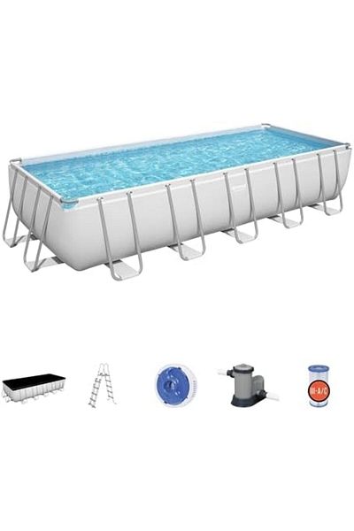 BESTWAY Power Steel Rectangular Swimming Pool - 640 x 274 x 132 cm
