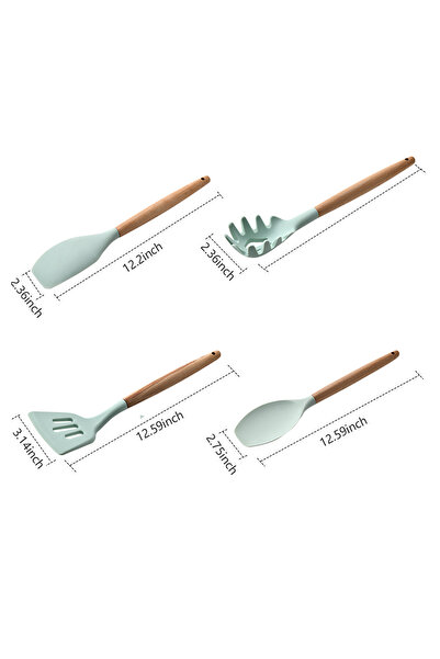 Raffine 10-Piece Cooking Utensils Kitchen Set Mint Green
