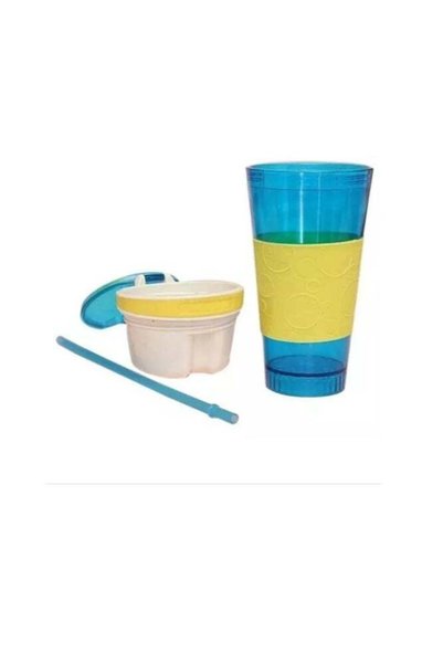 Generic Snackeez Travel Snack & Drink Cup with Straw